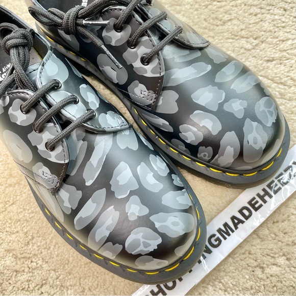 [US 7] DR DOC MARTENS 27686 DISTORTED LEOPARD PRINT Smooth Leather Oxford Shoes main image 5